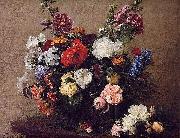 Henri Fantin-Latour Henri Fantin-Latour Bouquet of Diverse Flowers oil painting on canvas